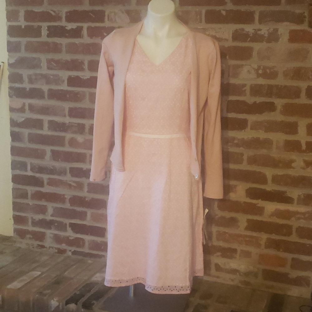 Pink eyelet dress